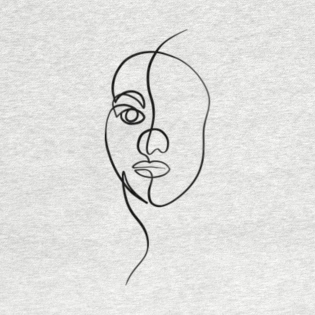 Woman face abstract art by Doodle Intent